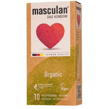 Экологически чистые презервативы Masculan Organic - 10 шт.