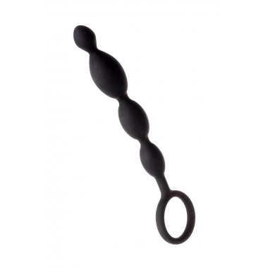 Анальная цепочка черного цвета A-toys - 19,5 см.